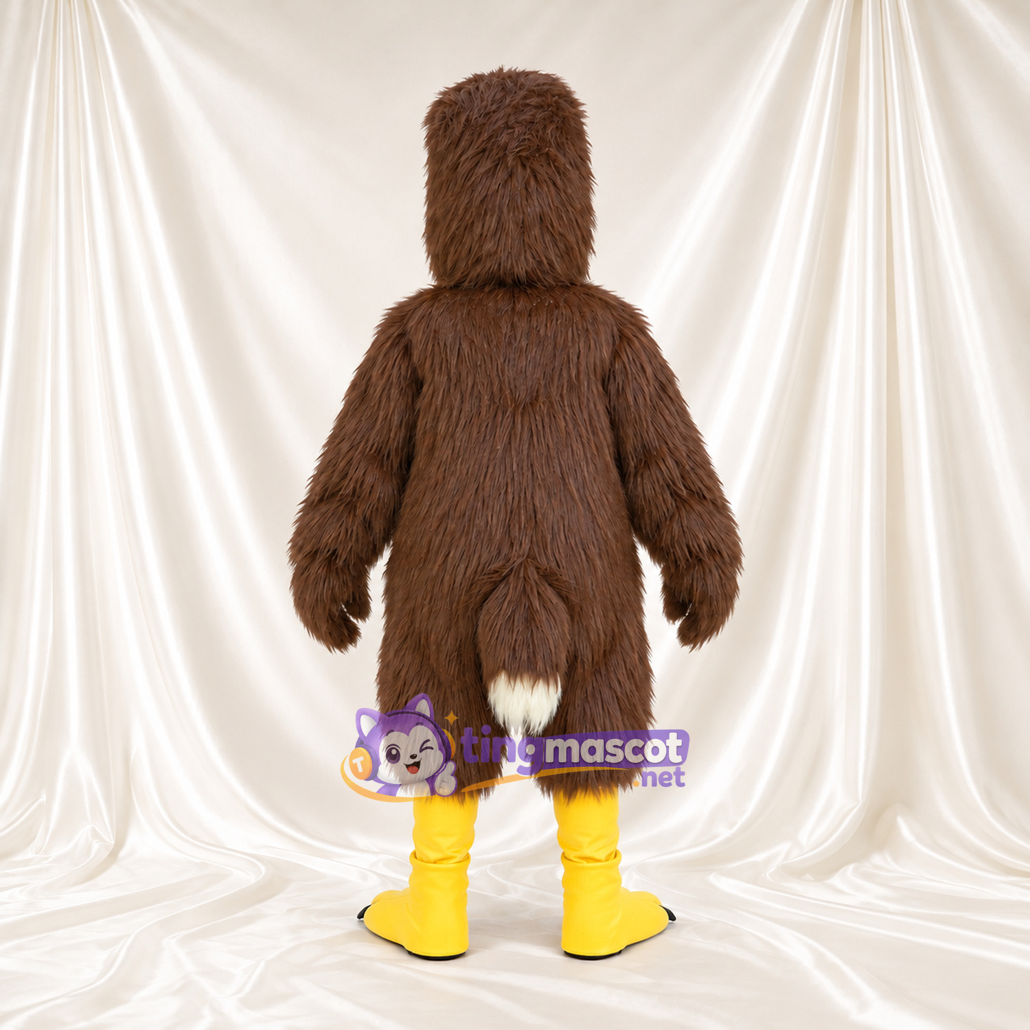 Brown Hawk Mascot Costume - Large Eyes and Smiling Yellow Beak Brown Hawk Mascot Costume - Large Eyes and Smiling Yellow Beak