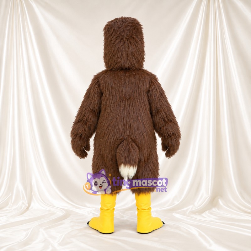Brown Hawk Mascot Costume - Large Eyes and Smiling Yellow Beak Brown Hawk Mascot Costume - Large Eyes and Smiling Yellow Beak