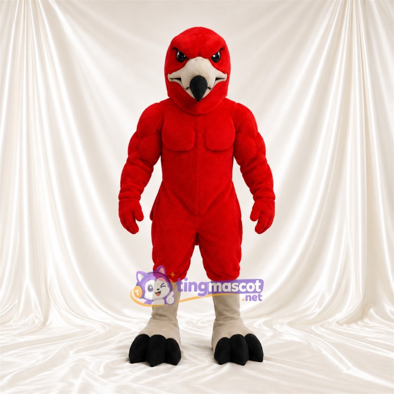 Costume de mascotte Perroquet – rouge – Bec (blanc); Serres (noir) Costume de mascotte Perroquet – rouge – Bec (blanc); Serres (noir)