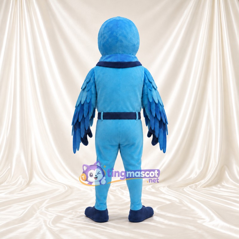 Costume de mascotte Aigle – bleu – Ceinture (noir); Ailes (à plumes) Costume de mascotte Aigle – bleu – Ceinture (noir); Ailes (à plumes)