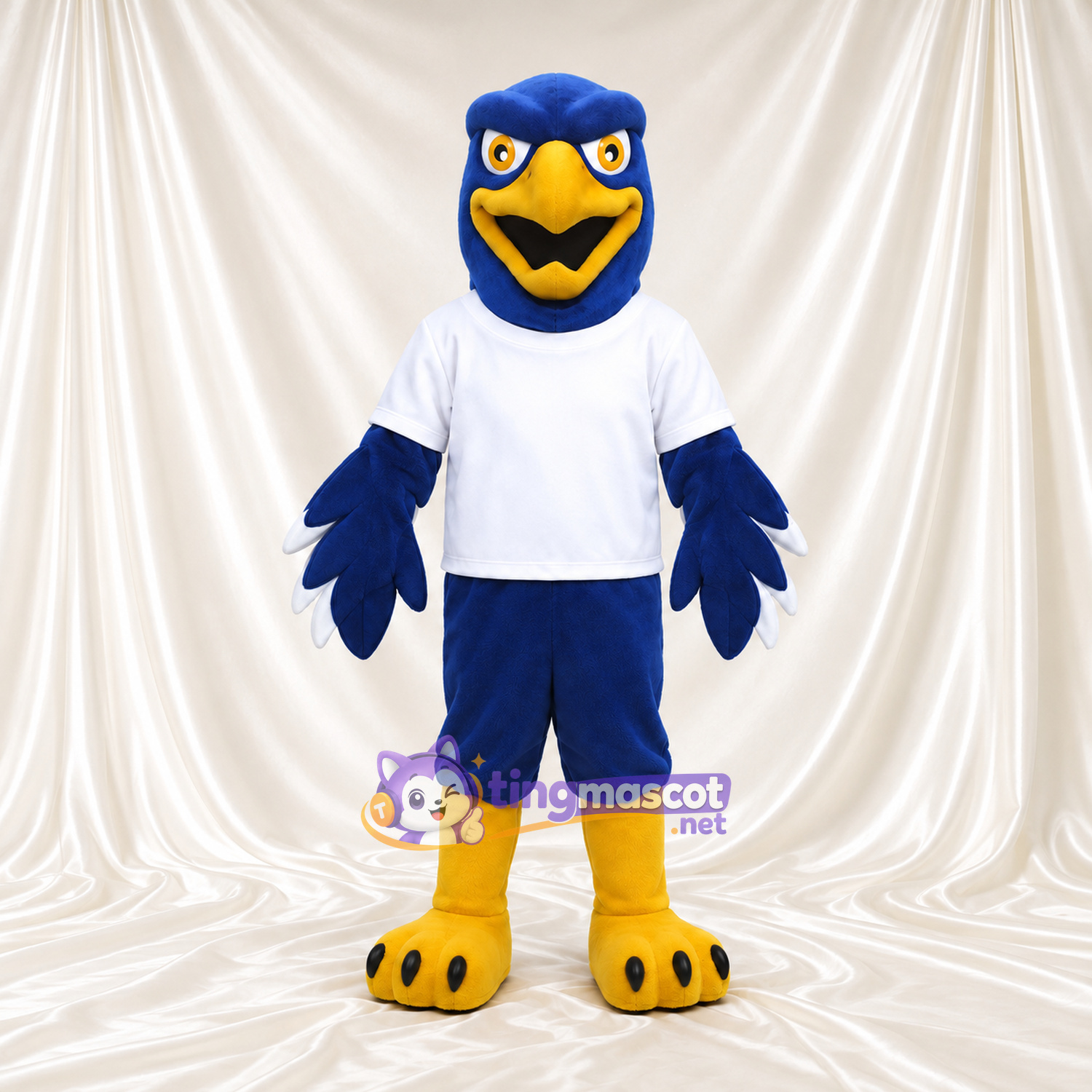 Maskottchenkostüm Adler – blau – T-Shirt (weiß); Hose (marineblau) Maskottchenkostüm Adler – blau – T-Shirt (weiß); Hose (marineblau)