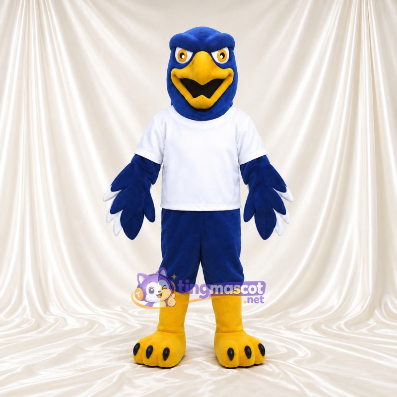 Maskottchenkostüm Adler – blau – T-Shirt (weiß); Hose (marineblau)