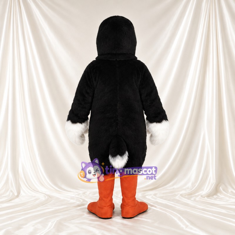 Black Hawk Mascot Costume - Orange Beak and White Wing Cuffs Black Hawk Mascot Costume - Orange Beak and White Wing Cuffs