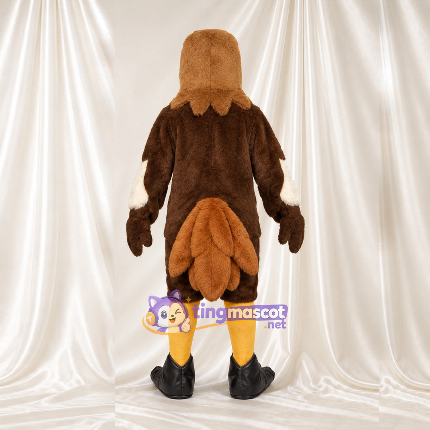 Brown Hawk Mascot Costume - Cream Belly and Black Talons Brown Hawk Mascot Costume - Cream Belly and Black Talons