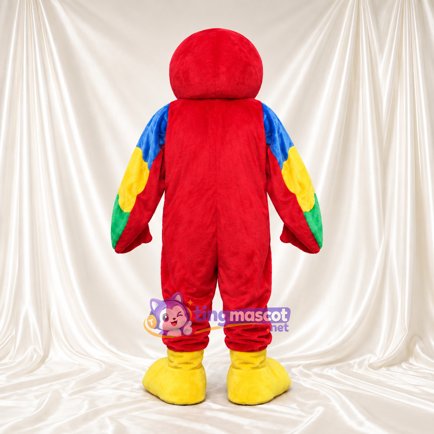 Costume de mascotte Perroquet – rouge – Ailes (jaune, vert) Costume de mascotte Perroquet – rouge – Ailes (jaune, vert)