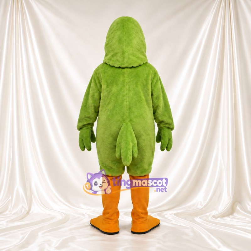 Costume de mascotte Perroquet – vert – Bec (crème); Jambes (orange) Costume de mascotte Perroquet – vert – Bec (crème); Jambes (orange)
