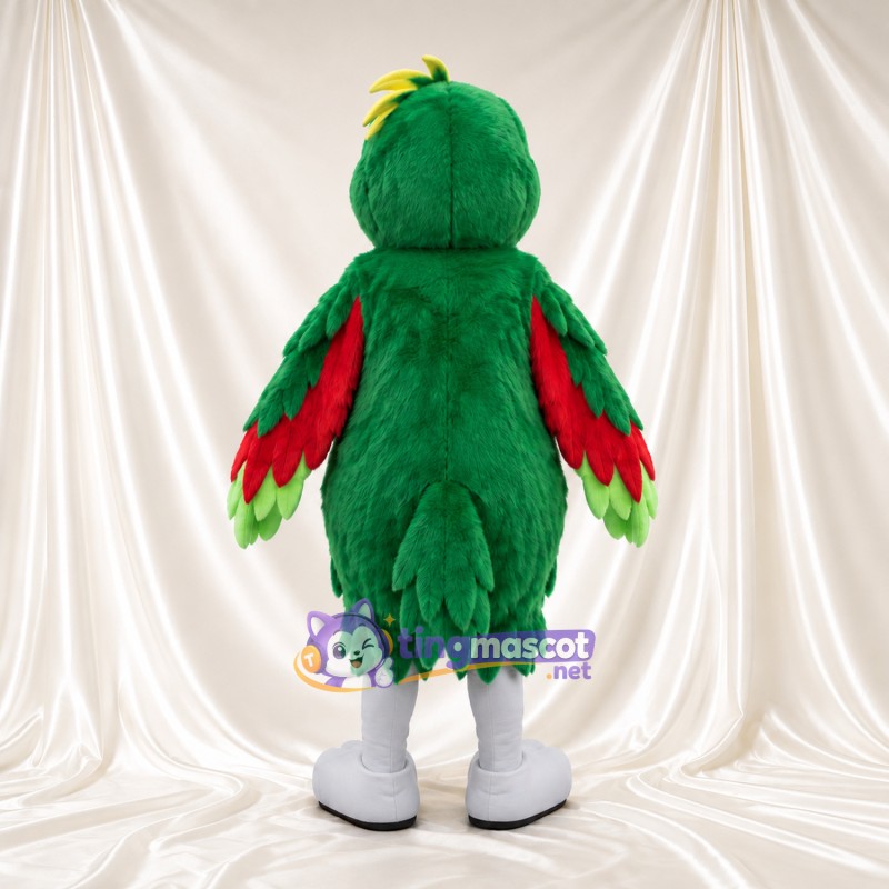 Costume de mascotte Perroquet – vert – Ailes (rouge); Pieds (blanc) Costume de mascotte Perroquet – vert – Ailes (rouge); Pieds (blanc)