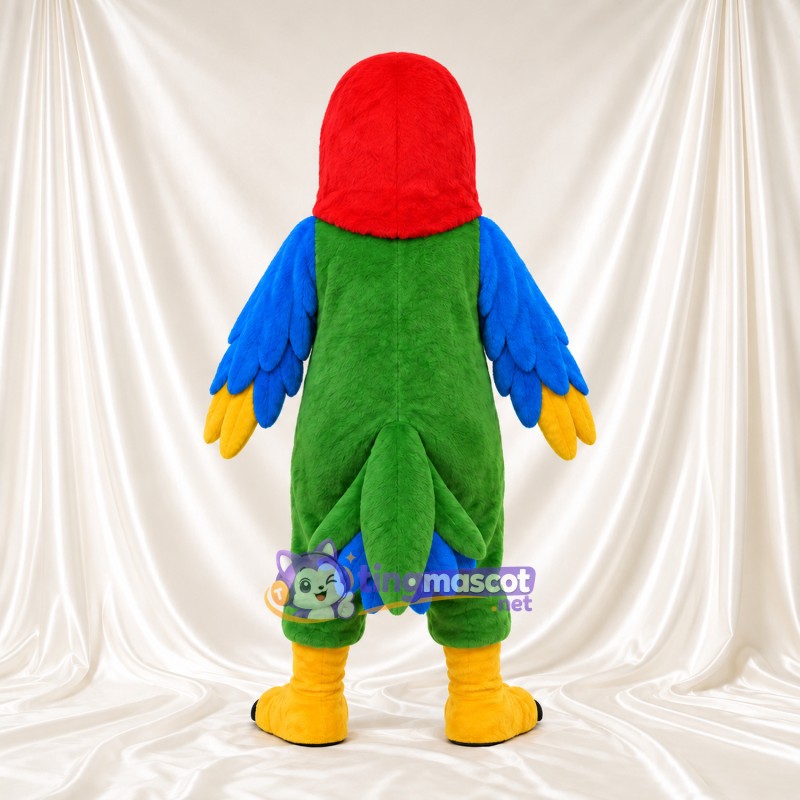 Maskottchenkostüm Papagei – mehrfarbig – Kopf (rot); Flügel (blau); Körper (grün) Maskottchenkostüm Papagei – mehrfarbig – Kopf (rot); Flügel (blau); Körper (grün)