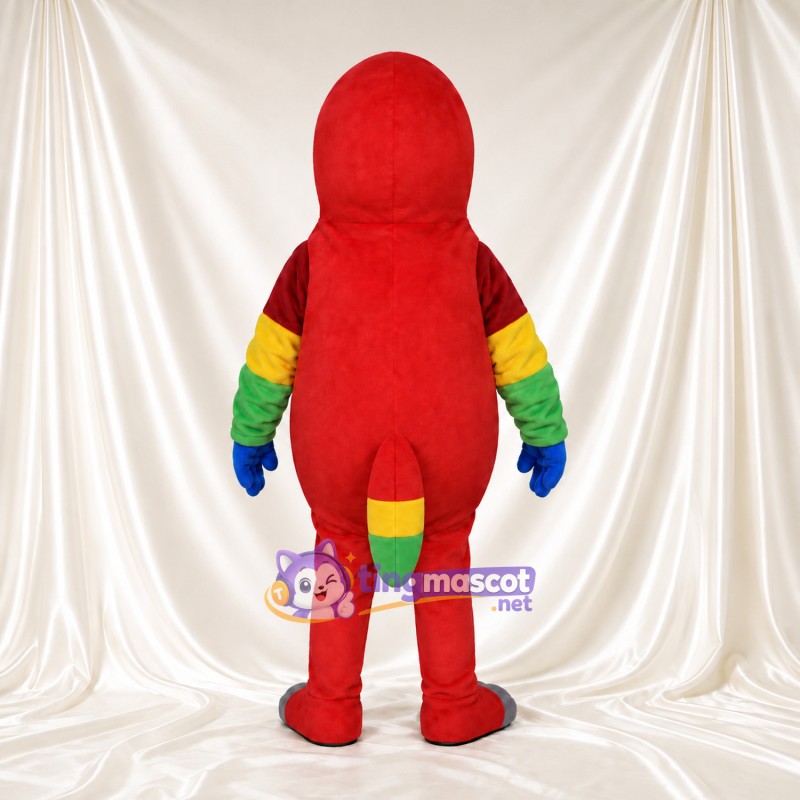 Costume de mascotte Perroquet – rouge – Bec (grand, blanc) Costume de mascotte Perroquet – rouge – Bec (grand, blanc)