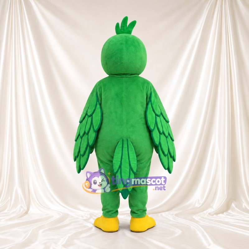 Costume de mascotte Perroquet – vert – Bec (rouge); Plumes des ailes Costume de mascotte Perroquet – vert – Bec (rouge); Plumes des ailes