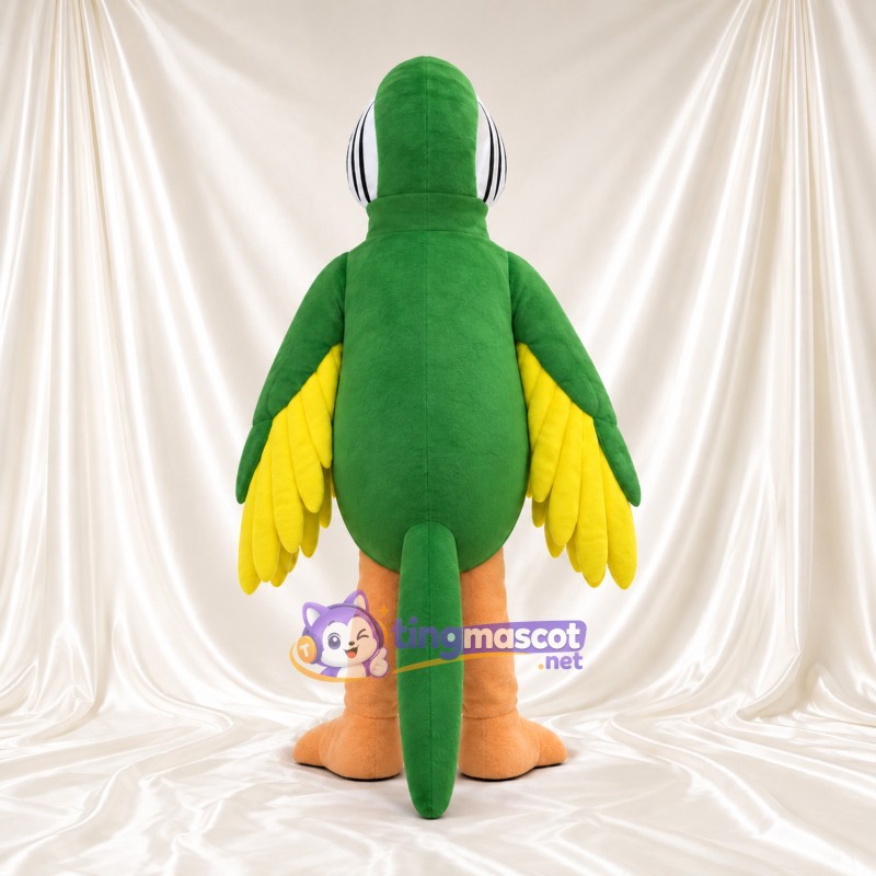 Costume de mascotte Perroquet – vert – Ailes (jaune); Jambes (pêche) Costume de mascotte Perroquet – vert – Ailes (jaune); Jambes (pêche)