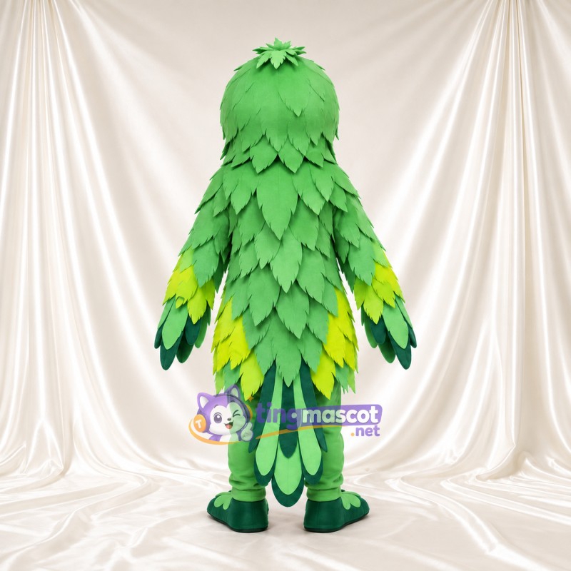 Costume de mascotte Perroquet – vert – Bec (rouge); Feuille (à plusieurs couches); Plumes Costume de mascotte Perroquet – vert – Bec (rouge); Feuille (à plusieurs couches); Plumes