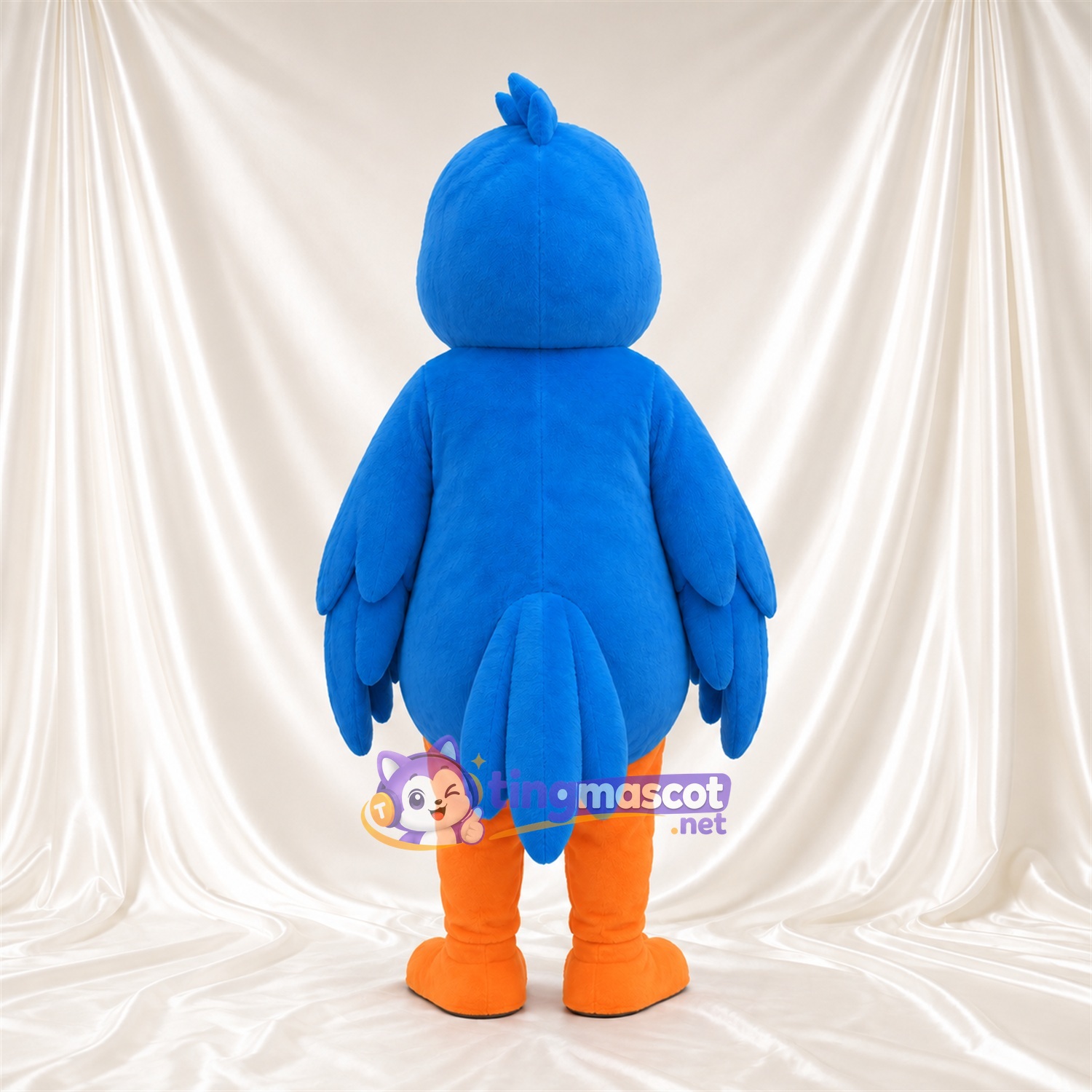 Blue Parrot Mascot Costume - Orange Belly and Orange Legs Blue Parrot Mascot Costume - Orange Belly and Orange Legs