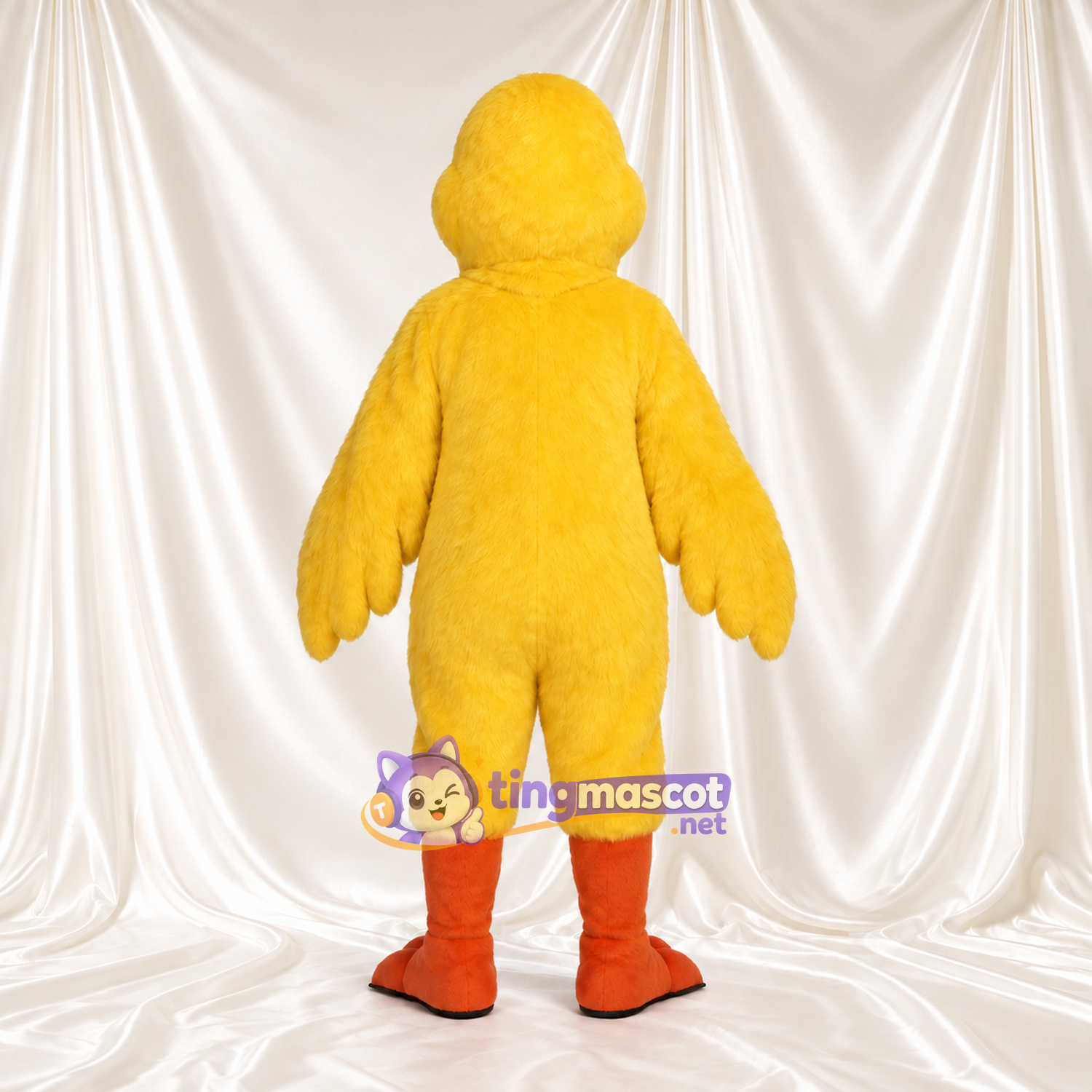 Costume de mascotte Poussin – jaune – Bec (orange); Jambes (orange) Costume de mascotte Poussin – jaune – Bec (orange); Jambes (orange)