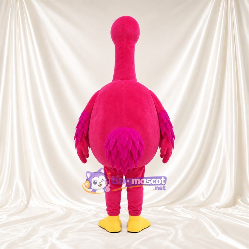 Maskottchenkostüm Flamingo – kräftiges Pink – Langer Hals; Füße (gelb) Maskottchenkostüm Flamingo – kräftiges Pink – Langer Hals; Füße (gelb)