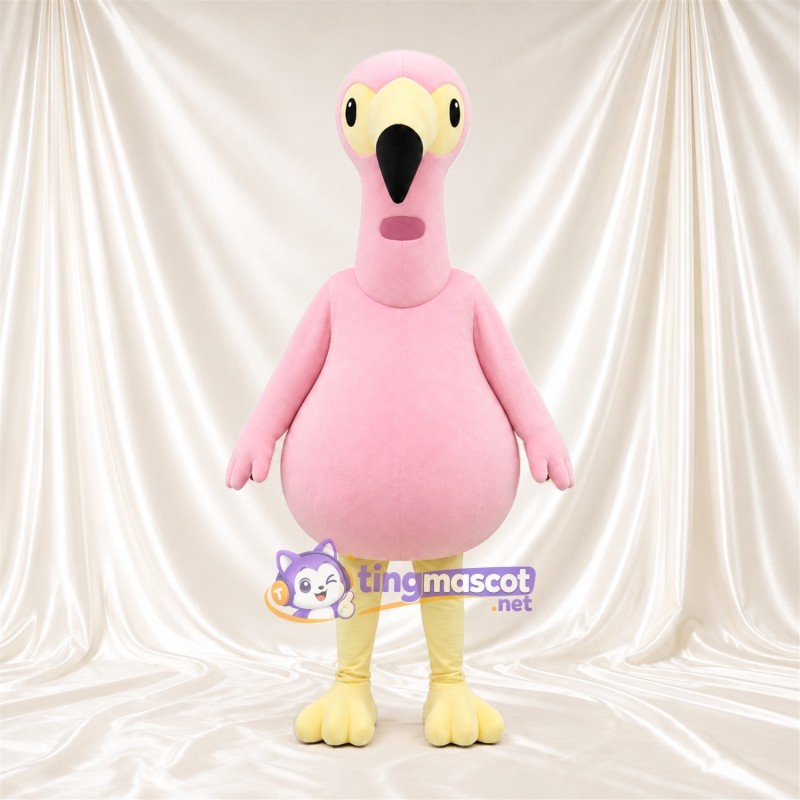Maskottchenkostüm Flamingo – hellrosa – Bauch; Beine (creme) Maskottchenkostüm Flamingo – hellrosa – Bauch; Beine (creme)