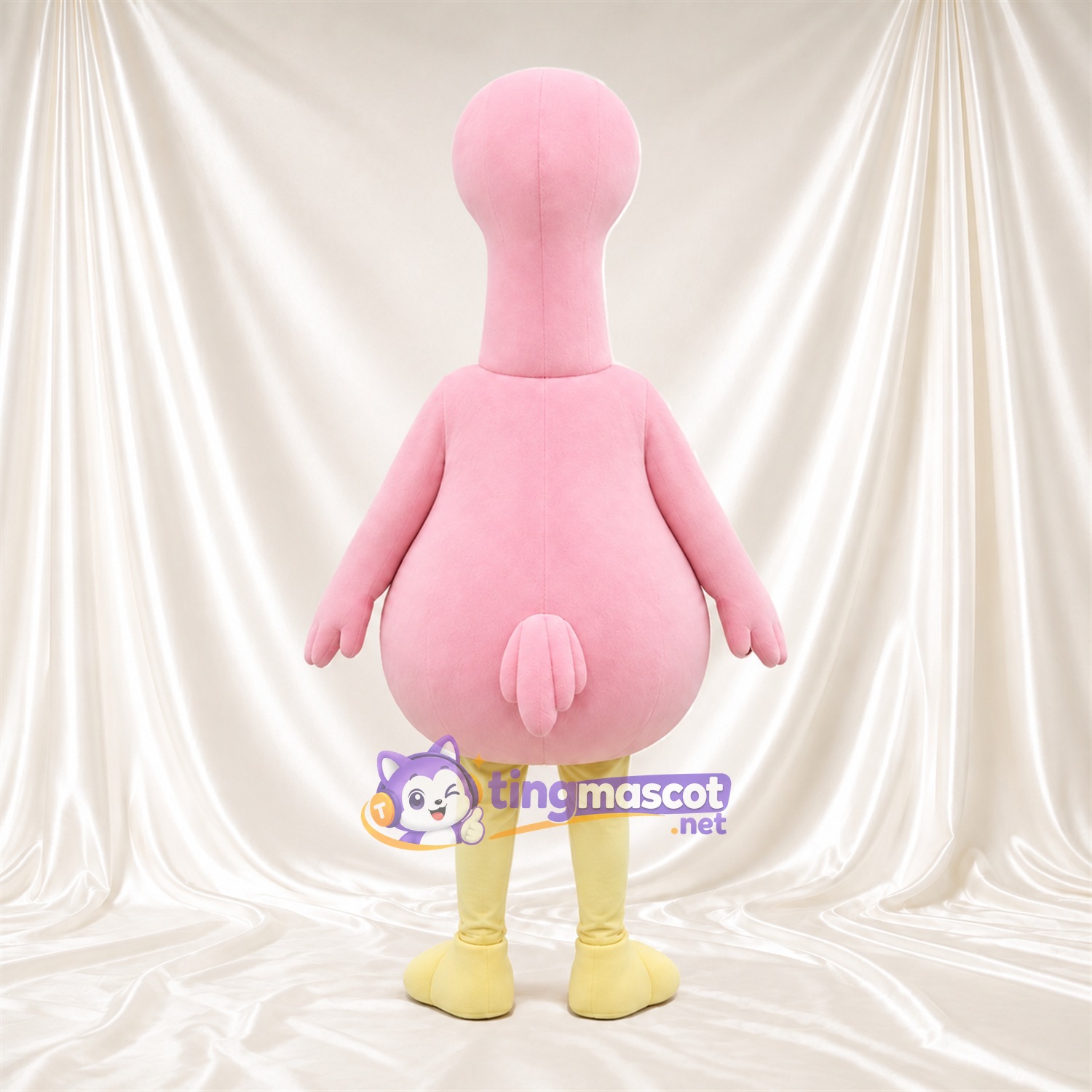 Maskottchenkostüm Flamingo – hellrosa – Bauch; Beine (creme) Maskottchenkostüm Flamingo – hellrosa – Bauch; Beine (creme)