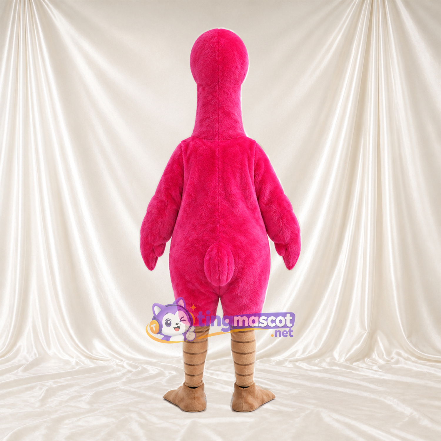 Hot Pink Flamingo Mascot Costume - Tan Legs and Yellow Beak Hot Pink Flamingo Mascot Costume - Tan Legs and Yellow Beak