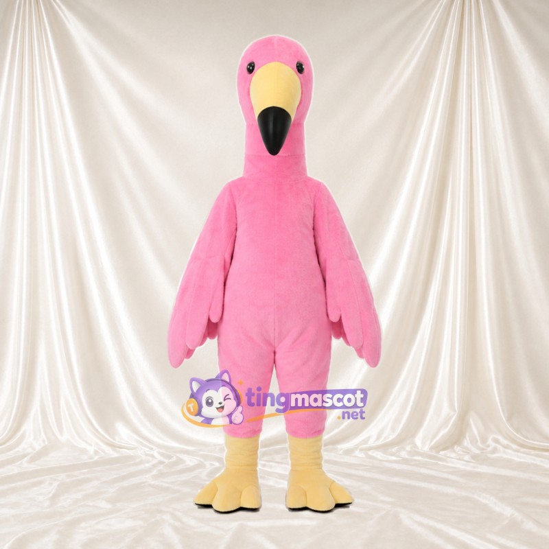 Maskottchenkostüm Flamingo – hellrosa – Schnabel (creme); Stiefel (creme) Maskottchenkostüm Flamingo – hellrosa – Schnabel (creme); Stiefel (creme)