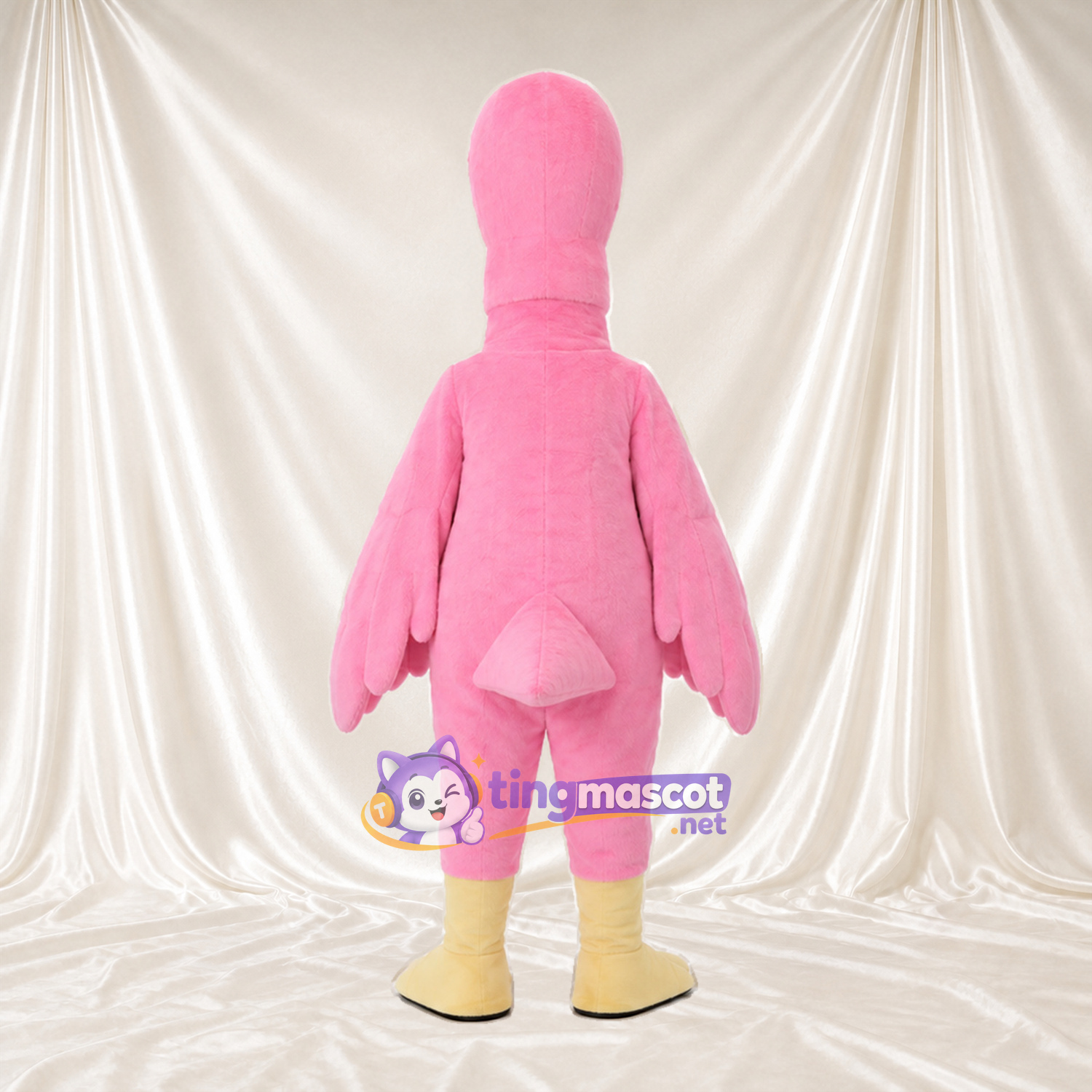 Maskottchenkostüm Flamingo – hellrosa – Schnabel (creme); Stiefel (creme) Maskottchenkostüm Flamingo – hellrosa – Schnabel (creme); Stiefel (creme)