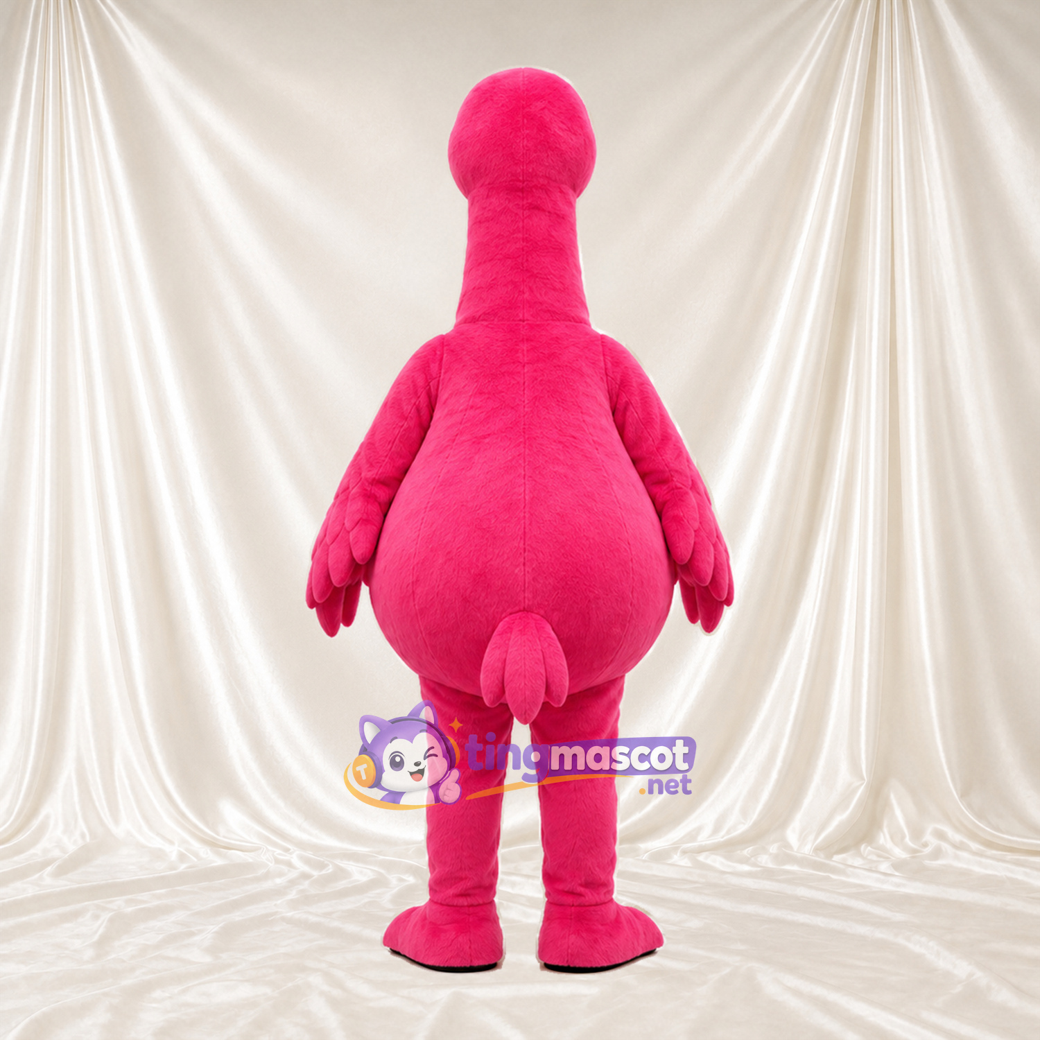 Maskottchenkostüm Flamingo – kräftiges Pink – Bauch (groß); Füße (rosa) Maskottchenkostüm Flamingo – kräftiges Pink – Bauch (groß); Füße (rosa)