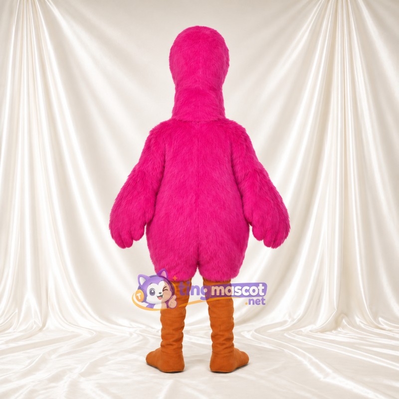 Hot Pink Flamingo Mascot Costume - White Beak and Brown Legs Hot Pink Flamingo Mascot Costume - White Beak and Brown Legs