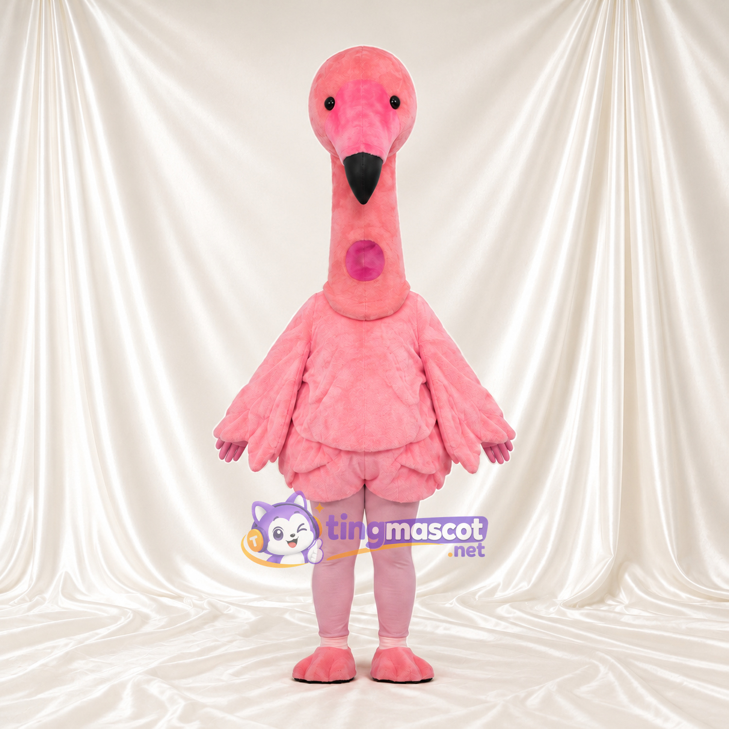 Maskottchenkostüm Flamingo – hellrosa – Rock (mehrlagig); Beine Maskottchenkostüm Flamingo – hellrosa – Rock (mehrlagig); Beine