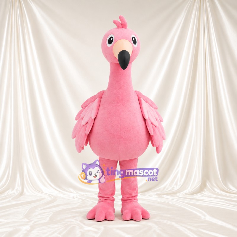 Maskottchenkostüm Flamingo – hellrosa – Federhaube; Flügel (mehrlagig) Maskottchenkostüm Flamingo – hellrosa – Federhaube; Flügel (mehrlagig)