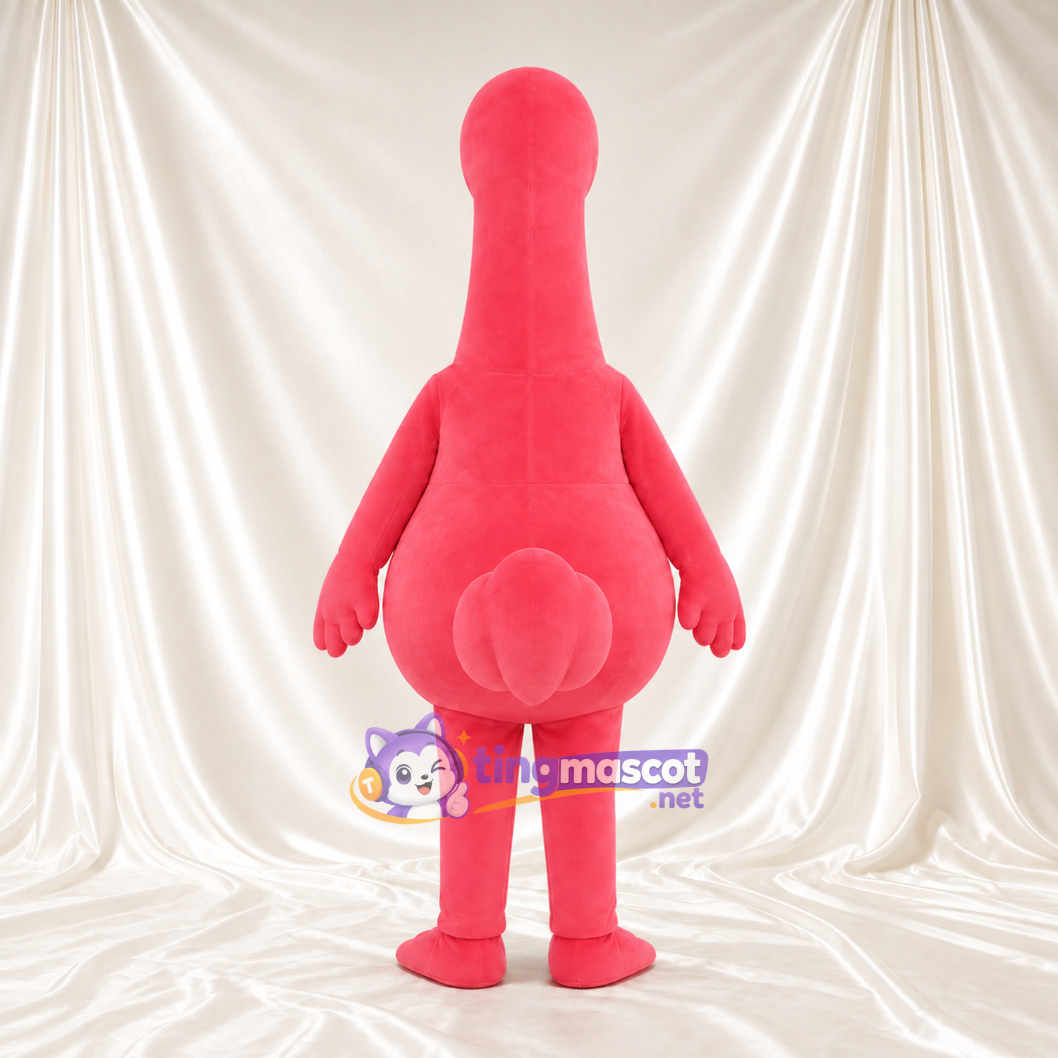 Maskottchenkostüm Flamingo – korallrosa – Langer Hals; Rundlicher Körper Maskottchenkostüm Flamingo – korallrosa – Langer Hals; Rundlicher Körper