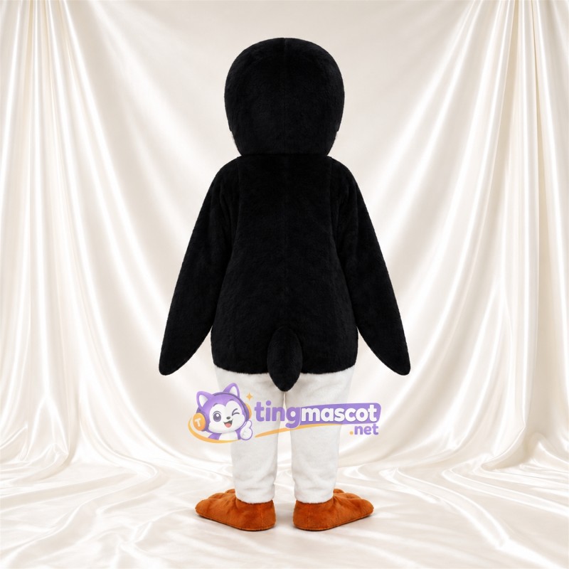 Black and White Penguin Mascot Costume - Blue Eyes and Brown Feet Black and White Penguin Mascot Costume - Blue Eyes and Brown Feet
