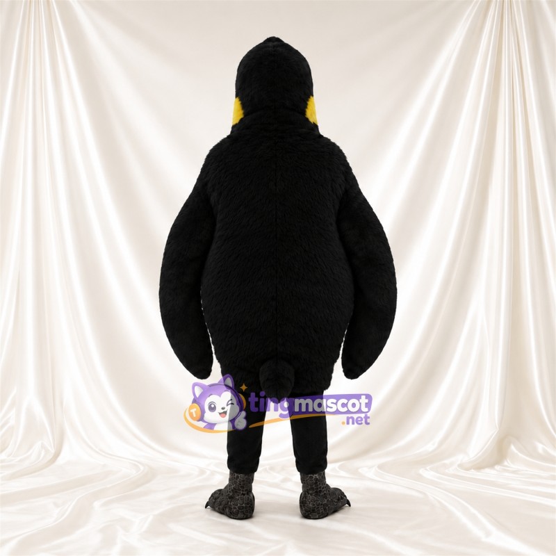Maskottchenkostüm Kaiserpinguin – wie abgebildet – Bauch (creme, mit Federn); Hals (goldfarben) Maskottchenkostüm Kaiserpinguin – wie abgebildet – Bauch (creme, mit Federn); Hals (goldfarben)