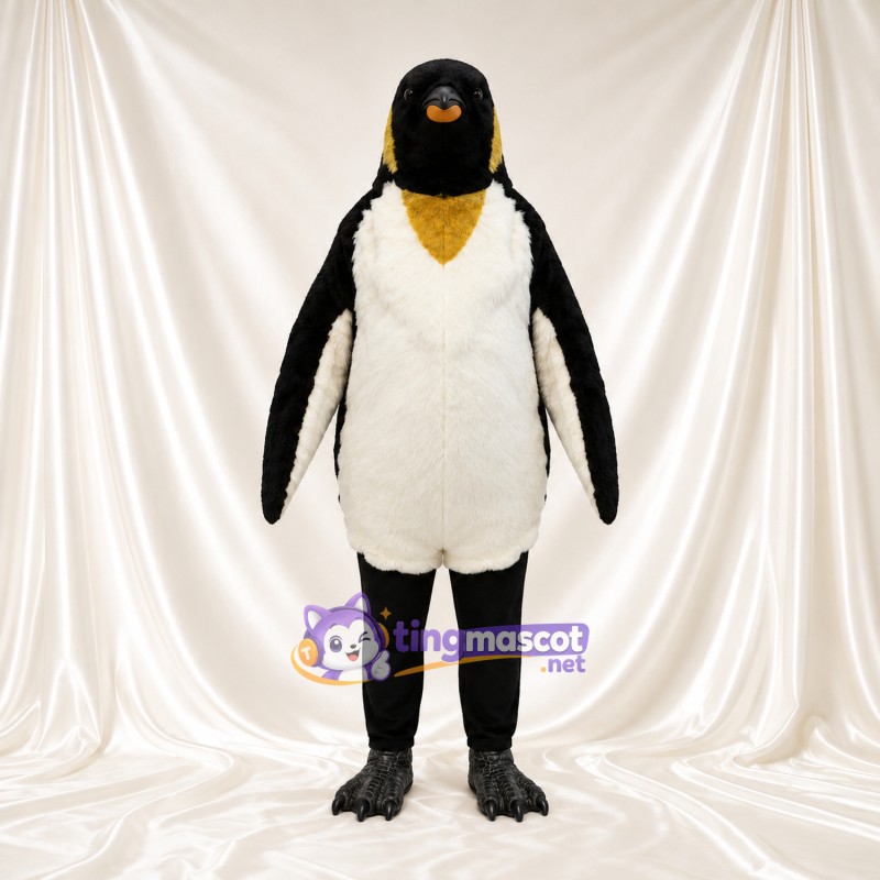 Maskottchenkostüm Kaiserpinguin – wie abgebildet – Bauch (creme); Beine (schwarz) Maskottchenkostüm Kaiserpinguin – wie abgebildet – Bauch (creme); Beine (schwarz)