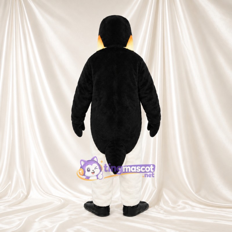 Maskottchenkostüm Kaiserpinguin – wie abgebildet – Hals (gelb); Füße (schwarz, mit Schwimmhäuten) Maskottchenkostüm Kaiserpinguin – wie abgebildet – Hals (gelb); Füße (schwarz, mit Schwimmhäuten)
