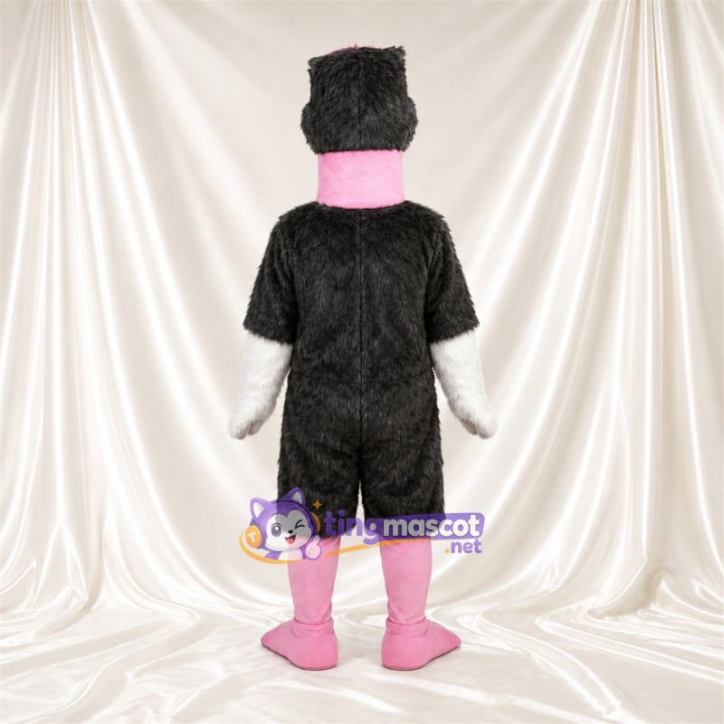Costume de mascotte Autruche – noir – Cou (rose); Bouts des ailes (blanc) Costume de mascotte Autruche – noir – Cou (rose); Bouts des ailes (blanc)