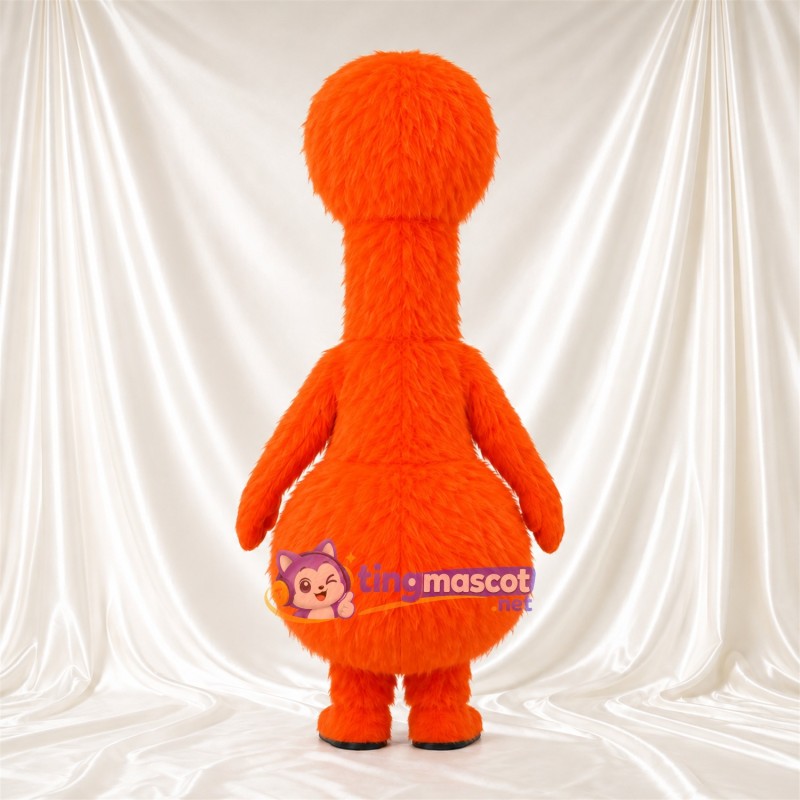 Maskottchenkostüm Strauß – orange – Schnabel (gelb); Bauch Maskottchenkostüm Strauß – orange – Schnabel (gelb); Bauch