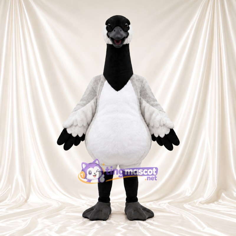 Canada Goose Mascot Costume - Black Neck and Gray Wings Canada Goose Mascot Costume - Black Neck and Gray Wings