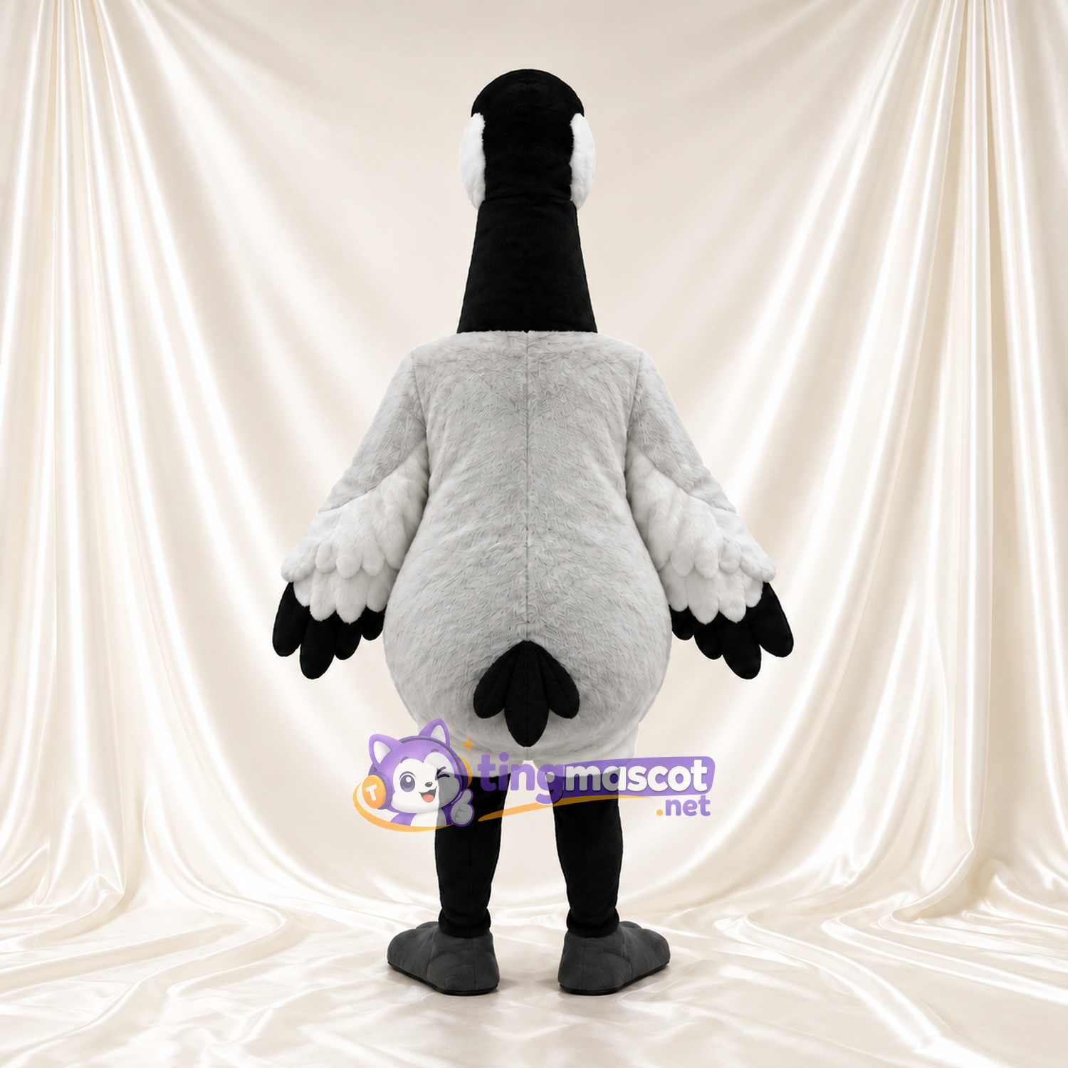Canada Goose Mascot Costume - Black Neck and Gray Wings Canada Goose Mascot Costume - Black Neck and Gray Wings