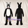 Black Donkey Mascot Costume - White Belly and Long Ears