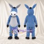 Blue Donkey Mascot Costume - White Belly and Black Hooves