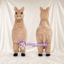 Beige Camel Mascot Costume - Long Neck and Black Hooves