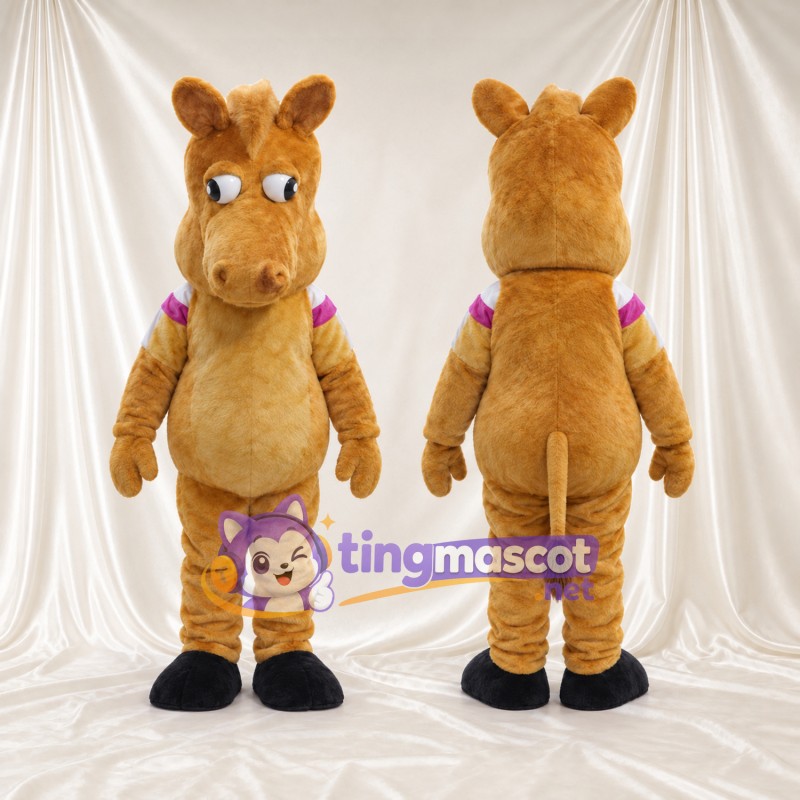 Costume de mascotte Chameau – doré – Ventre