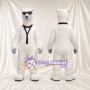 Costume de mascotte Alpaga – blanc – Cou (noir); Lunettes de soleil