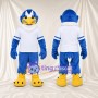 Costume de mascotte Aigle – bleu – Maillot de sport (blanc); Pantalon (bleu)