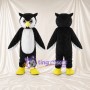 Black and White Owl Mascot Costume - Yellow Beak and Yellow Feet