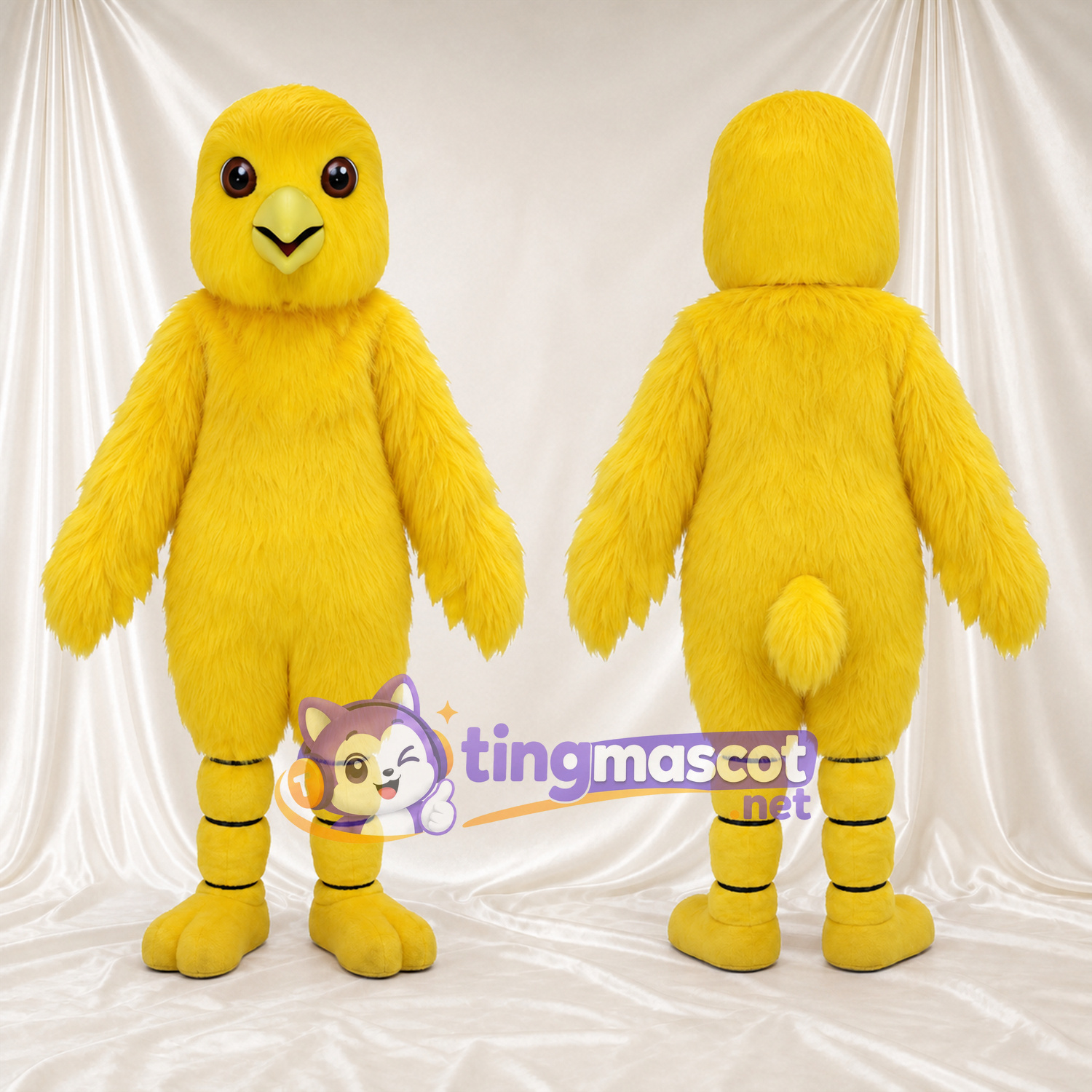 Costume de mascotte Poussin – jaune – Bec (petit); Jambes Costume de mascotte Poussin – jaune – Bec (petit); Jambes