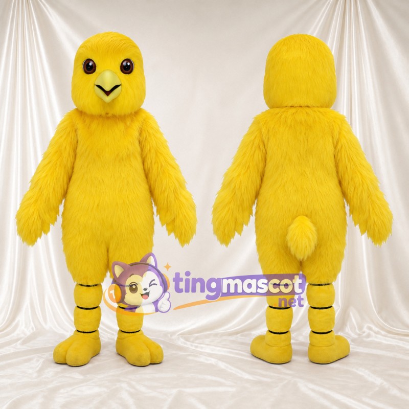 Costume de mascotte Poussin – jaune – Bec (petit); Jambes
