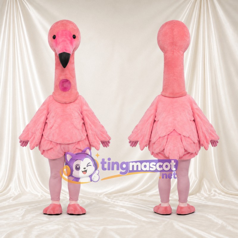 Maskottchenkostüm Flamingo – hellrosa – Rock (mehrlagig); Beine