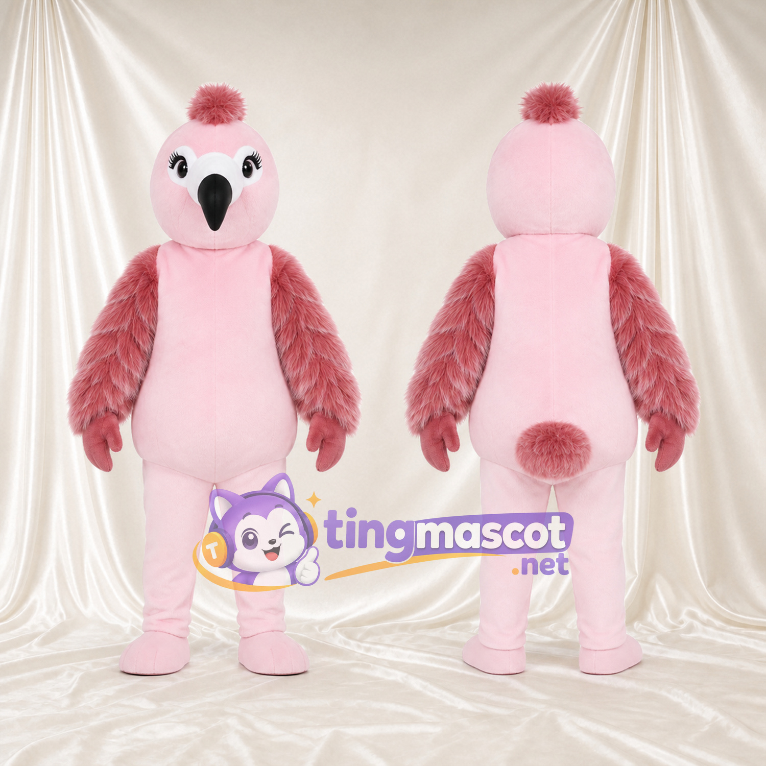 Maskottchenkostüm Vogel – blassrosa – Flügel Maskottchenkostüm Vogel – blassrosa – Flügel