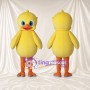 Costume de mascotte Caneton – jaune – Yeux (bleu); Pieds (gris)