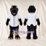Black Dinosaur Mascot Costume - White Baseball Shirt and Beige Claws